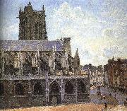 Camille Pissarro Church under the sun oil painting reproduction